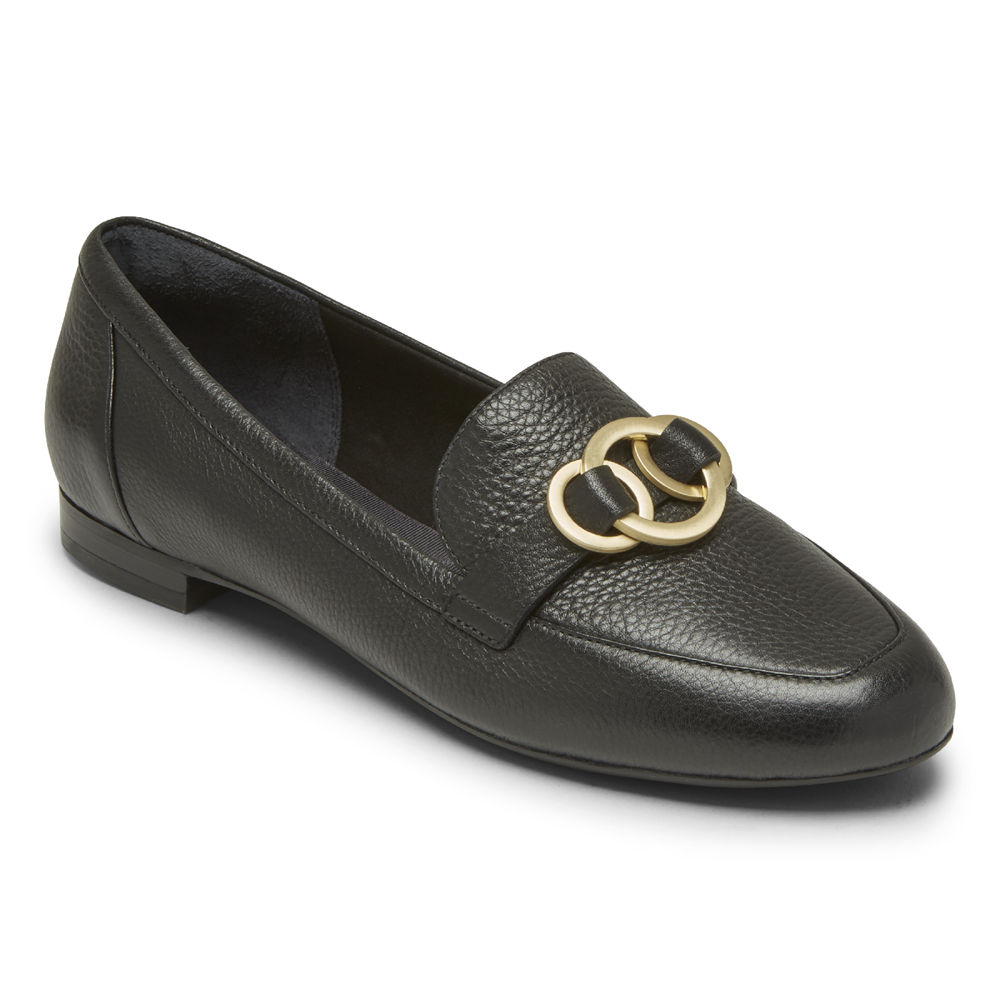 Rockport Womens Total Motion Tavia Ring - Loafers Black - ULN976245